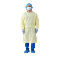 Medline AAMI Level-3 Multi-Layer SMS Heavy-Weight Isolation Gown Tape-Tab Neck Extra Large
