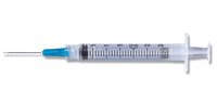 BD Syringe with Standard Hypodermic Needle 3cc 25G x 1"