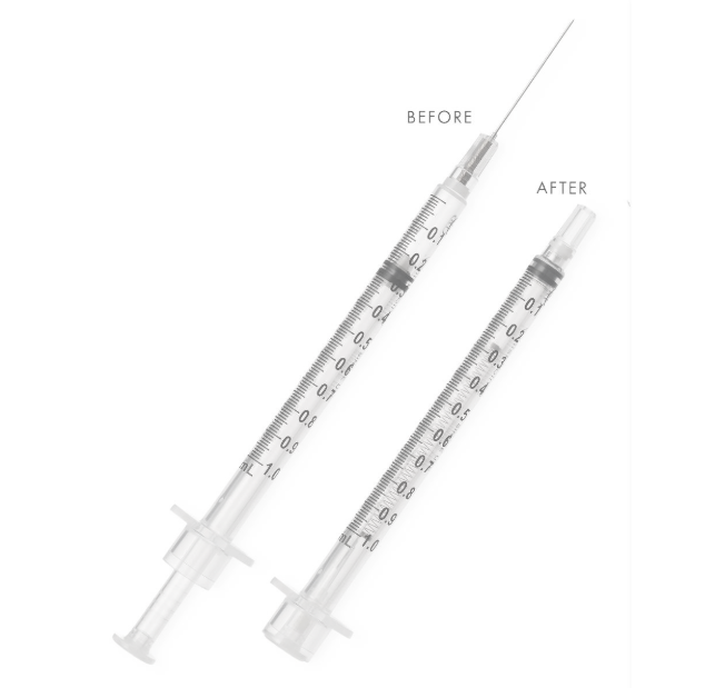 VanishPoint Safety Syringe with Retractable Needle 1cc 25G x 1"