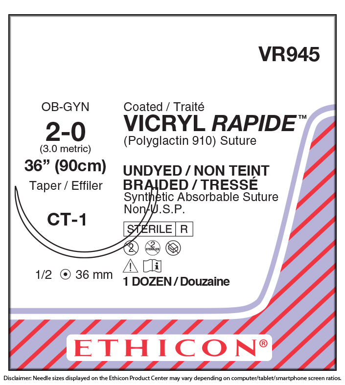 Vicryl Rapide Absorbable Suture, Polyglactin 910