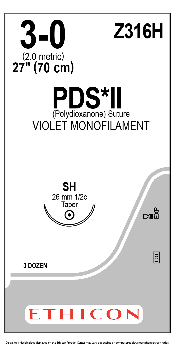 PDS II Suture, Polydioxanone, Absorbable