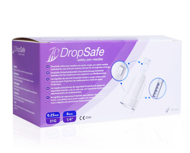 DropSafe Safety Insulin Pen Needle 31G x 6 mm