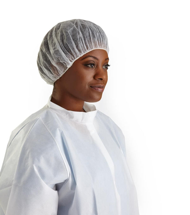 Medline Bouffant Cap Spunbonded 21'' White