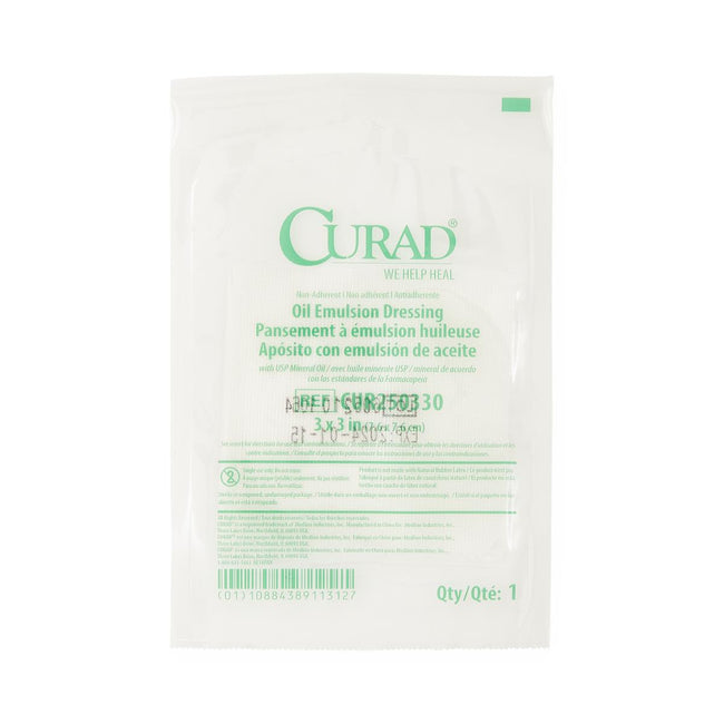CURAD Non-Adherent Oil Emulsion Dressing 3" x 3"