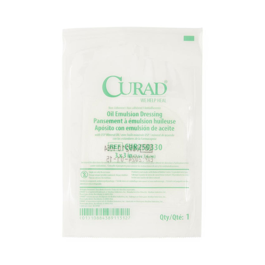 CURAD Non-Adherent Oil Emulsion Dressing 3" x 3"