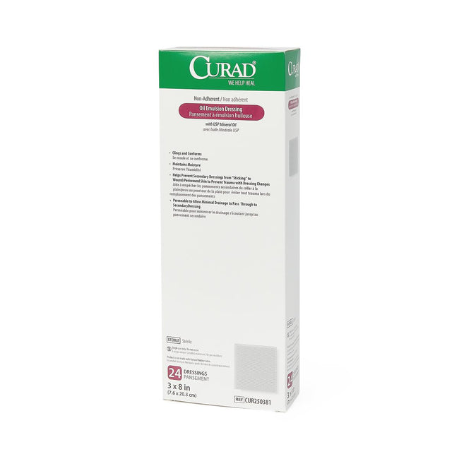 CURAD Non-Adherent Oil Emulsion Dressing 3" x 8"