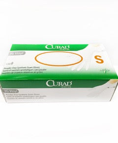 CURAD 3G Powder-Free Synthetic Vinyl Exam Glove White - S