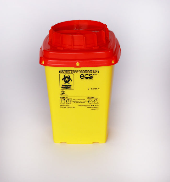 ECS CT3 Sharps Container 3 L 3 L Red