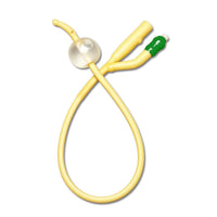 Medline Sterile 2-Way Silicone-Elastomer Coated Latex Foley Catheter with CoudeTip 10cc 14 Fr