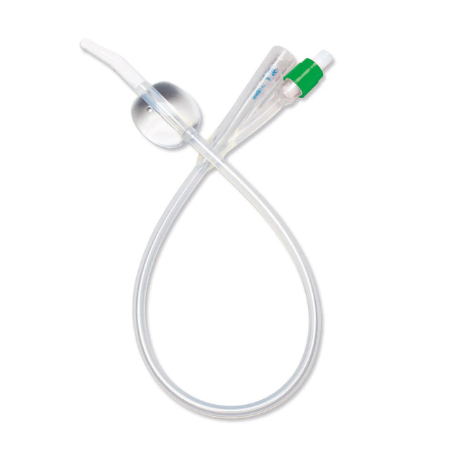 Medline SelectSilicone 2-Way 100% Silicone Foley Catheter with Coude Tip 10cc 14 Fr