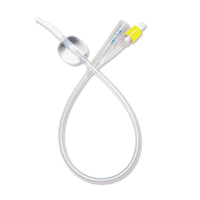 Medline SelectSilicone 2-Way 100% Silicone Foley Catheter with Coude Tip 10cc 20 Fr