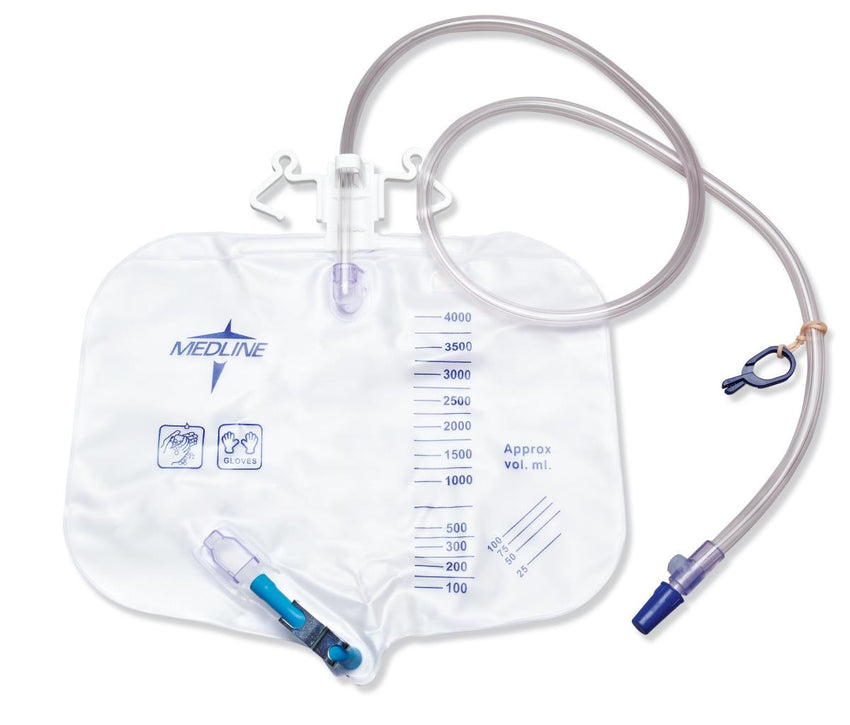 Medline Urine Drainage Bag with Anti-Reflux Valve 4000mL