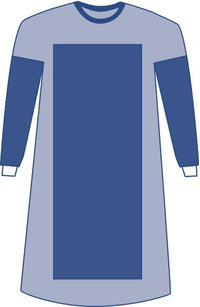 Medline Eclipse Sterile Poly-Reinforced Surgical Gown with Set-In Sleeves Level 4 Large