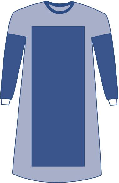 Medline Eclipse Sterile Poly-Reinforced Surgical Gown with Set-In Sleeves Level 4 Large