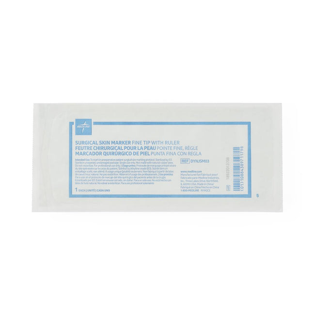 Medline Sterile Surgical Skin Marker with Ruler Fine Tip