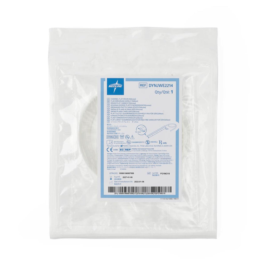 Medline Sterile Silicone Channel Flat Wound Drain
