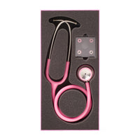 Medline Elite Dual-Head Stainless-Steel Stethoscope, 22" (56 cm); Pink EACH