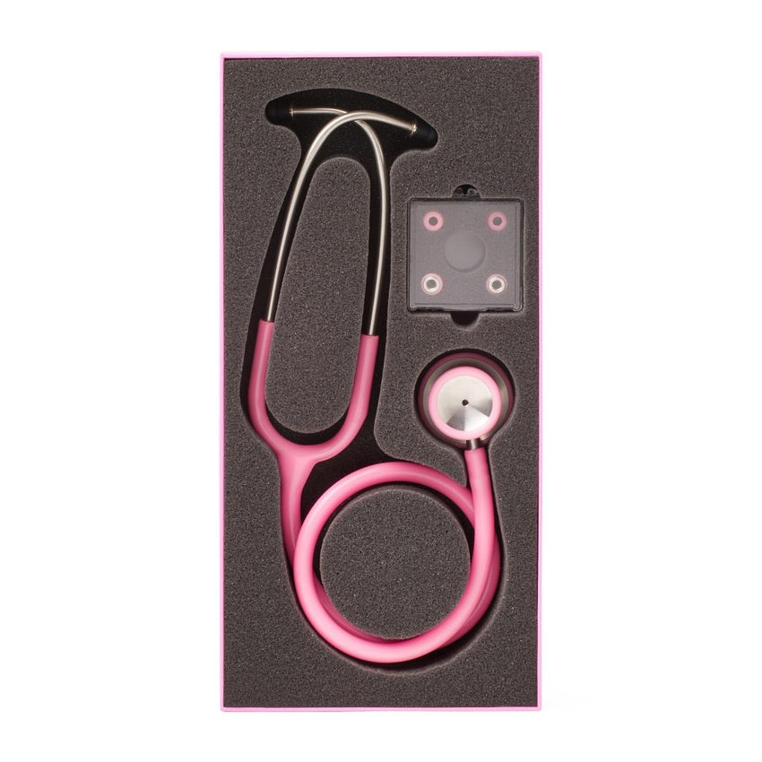 Medline Elite Dual-Head Stainless-Steel Stethoscope, 22" (56 cm); Pink EACH