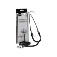 Medline Lightweight Single-Head Stethoscope, 22" (56 cm); Black EACH
