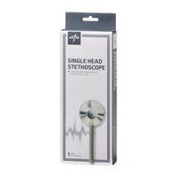 Medline Lightweight Single-Head Stethoscope, 22" (56 cm); Grey EACH