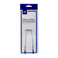 Medline Lightweight Single-Head Stethoscope, 22" (56 cm); Blue EACH