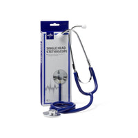 Medline Lightweight Single-Head Stethoscope, 22" (56 cm); Blue EACH