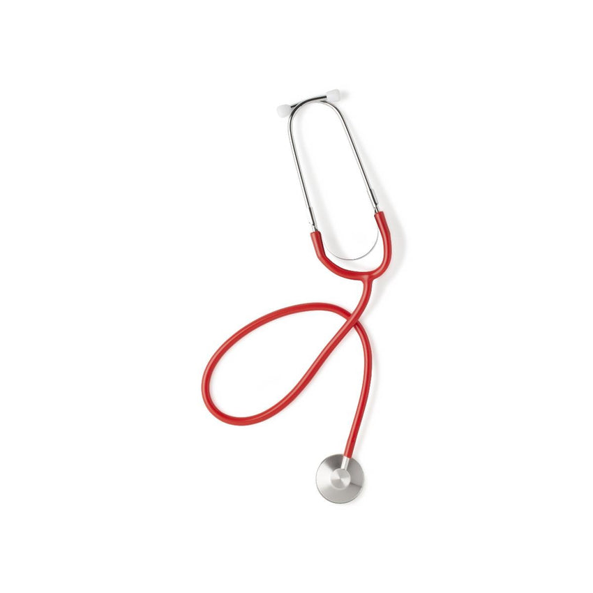 Medline Lightweight Single-Head Stethoscope, 22" (56 cm), Red