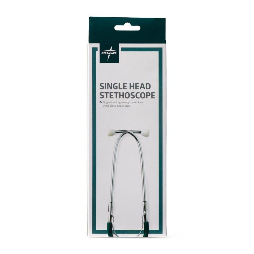 Medline Lightweight Single-Head Stethoscope, 22" (56 cm); Hunter Green EACH