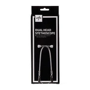 Medline Lightweight Dual-Head Stethoscope, 22" (56 cm); Black EACH