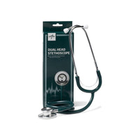 Medline Lightweight Dual-Head Stethoscope, 22" (56 cm); Green EACH