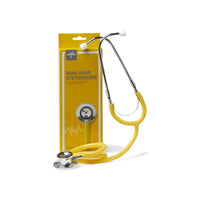 Medline Lightweight Dual-Head Stethoscope, 22" (56 cm); Yellow EACH