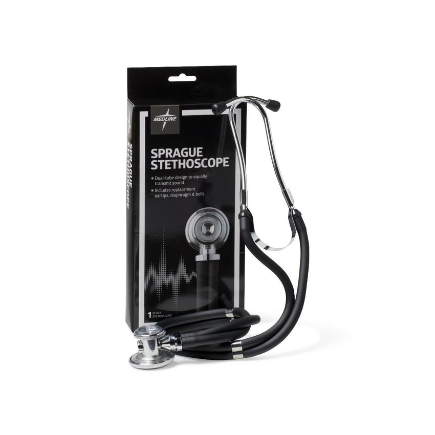 Medline Sprague Rappaport Stethoscope Kit, Black