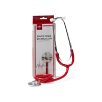 Medline Lightweight Single-Head Stethoscope, 22" (56 cm), Red