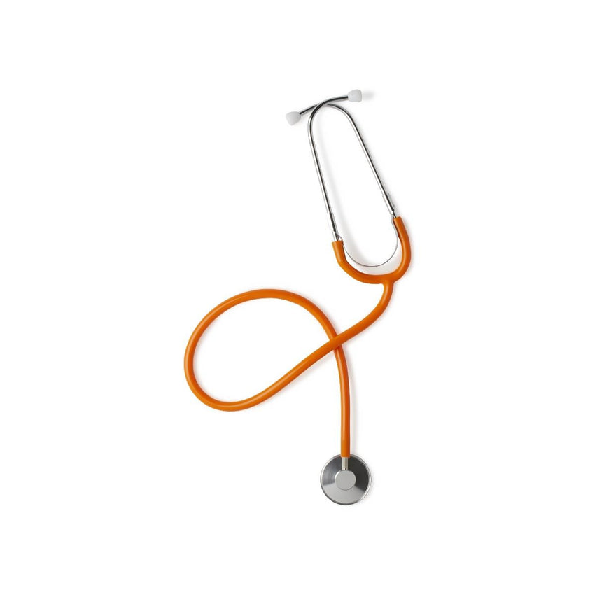 Medline Lightweight Single-Head Stethoscope, 22" (56 cm), Orange