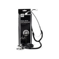 Medline Lightweight Dual-Head Stethoscope, 22" (56 cm); Black EACH