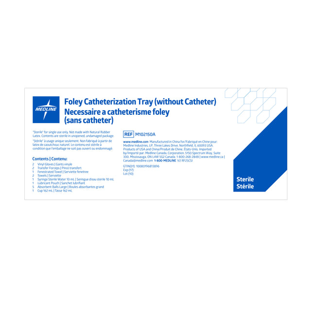 Medline Foley Catheter Tray without Antiseptic