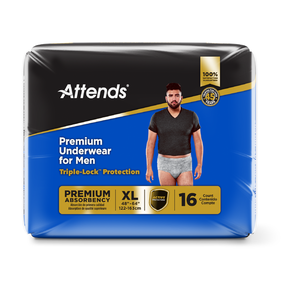 Attends Premium Underwear for Men, XL