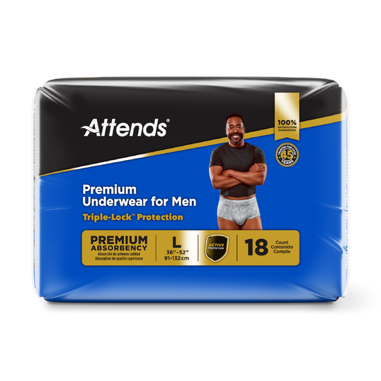 Attends Premium Underwear for Men, Large