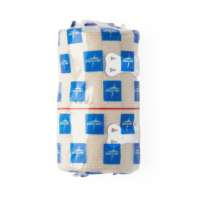 Medline Sure-Wrap Wraparound Elastic Bandage with Clips 3" x 5 yd.