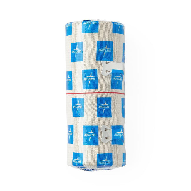 Medline Sure-Wrap Wraparound Elastic Bandage with Clips 4" x 5 yd.