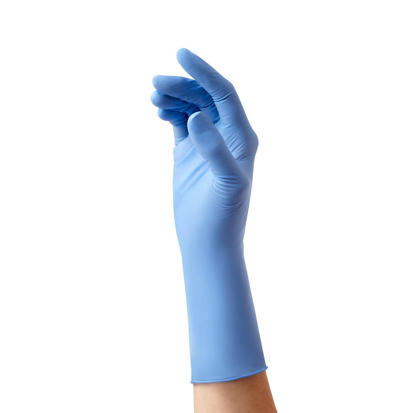 SensiCare Powder-Free Nitrile Exam Glove Extended Cuff 11.4" Blue - L