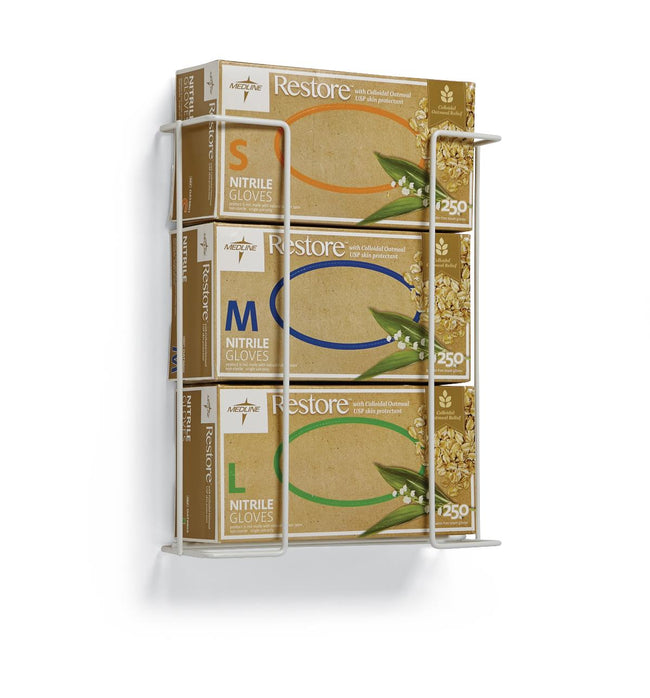 Medline Metal Wire Glove Box Holder 3 Boxes - Horizontal