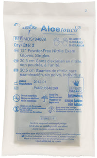 AloeTouch Sterile Powder-Free Nitrile Exam Glove Extended Cuff 12" Green - Extra Large
