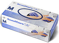 SensiCare Silk Powder-Free Nitrile Exam Glove Blue - M