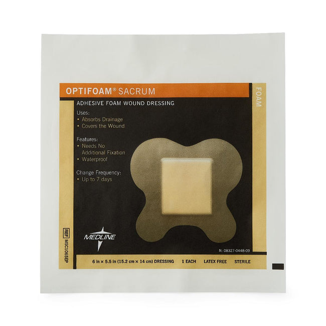 Medline Optifoam Adhesive Foam Dressing 6" x 5.5"