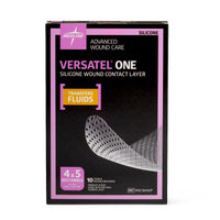 Medline Versatel One Silicone Wound Contact Layer Dressing 4" x 4.75"