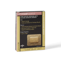 Medline Optifoam Gentle Silicone Adhesive Foam Dressing with Border 1.5" x 2"
