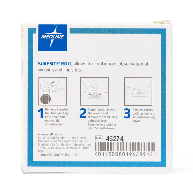 Medline Suresite Window Transparent Film Dressing 5 cm x 10 m