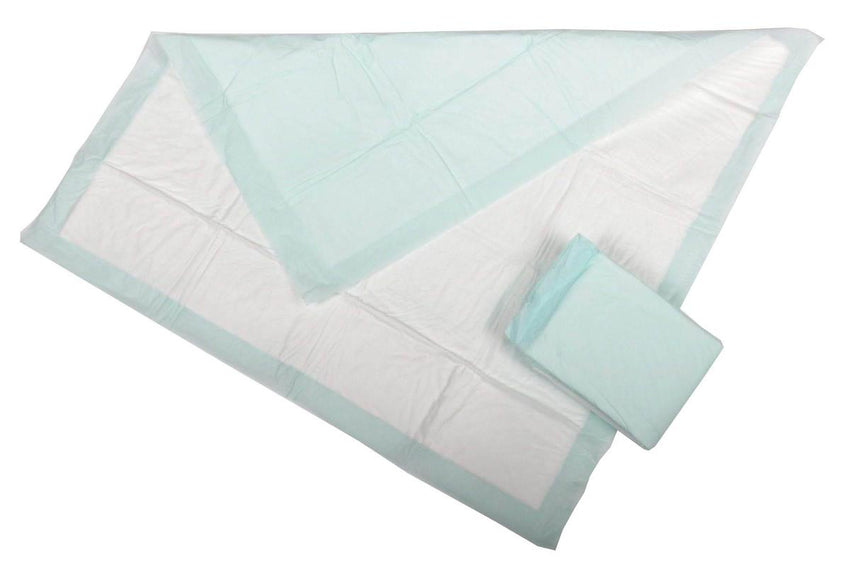 Medline Single-Use Fluff and Polymer Underpad -  30" x 36" Green Deluxe