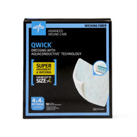 Medline Qwick Non-Adhesive Superabsorbent Wound Dressing 4" x 4.3"